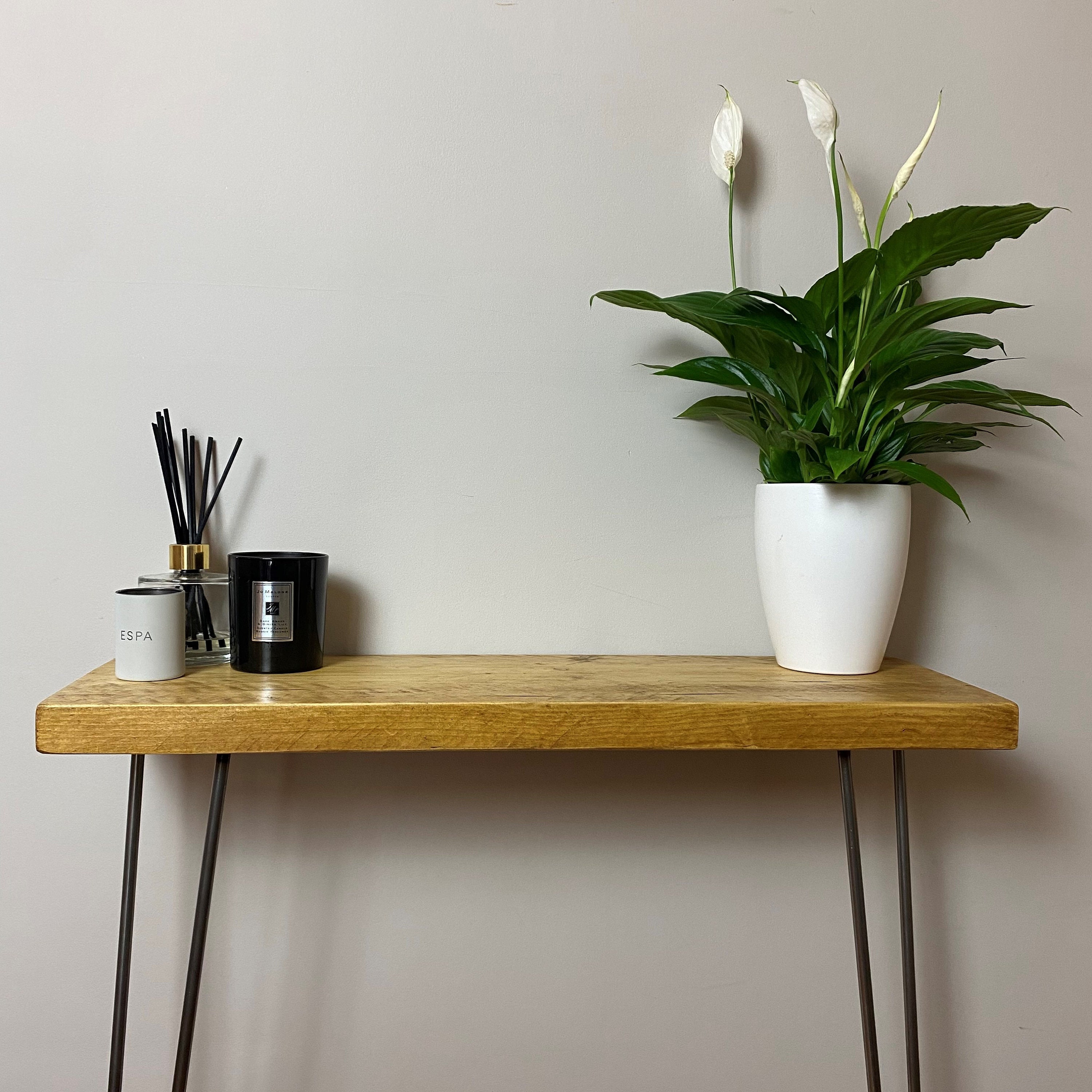 Hairpin Leg Console Table Rustic Narrow Console Table Etsy