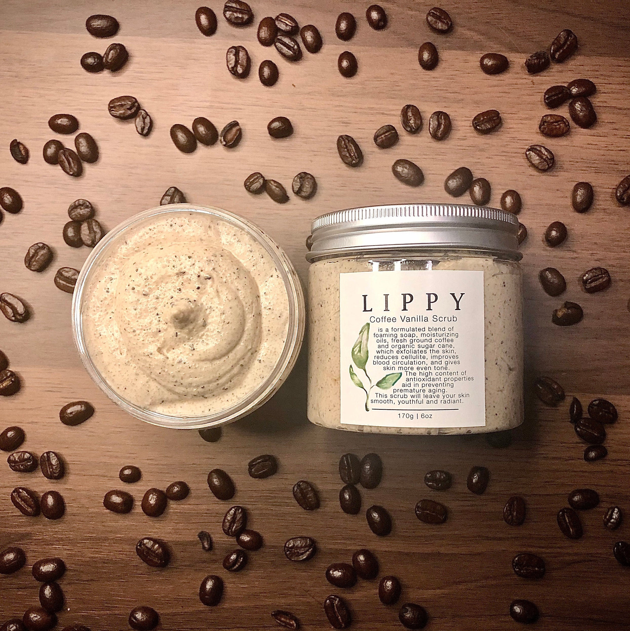 Coffee Vanilla Scrub Foaming Scrub With Cane Sugar, Ground Coffee, & Vanilla Extract Etsy