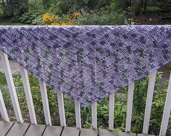 Shawl, Purple and Silver Formal Occasion Wrap