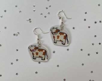 Boucles d’oreilles vache