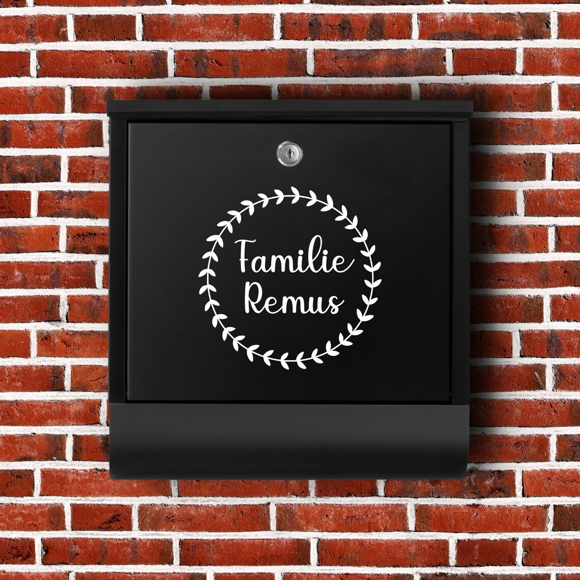 Letterbox stickers personalized Wreath motif Letterbox Etsy