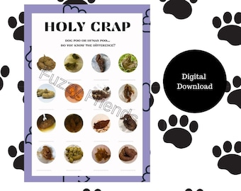 Poo Game | Guessing Game | Adult Humour | Dog Poo Game | DIGITAL DOWNLOAD | Funny Dog Game | Guessing Human Or Dog Poo | Adult Guessing Game