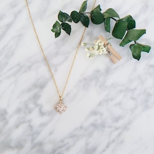 14k Gold Plated Marquise Necklace, Marquise Diamond Necklace, Minimalist Necklace, Minimalist Layer Necklace, Minimalist Statement Necklace