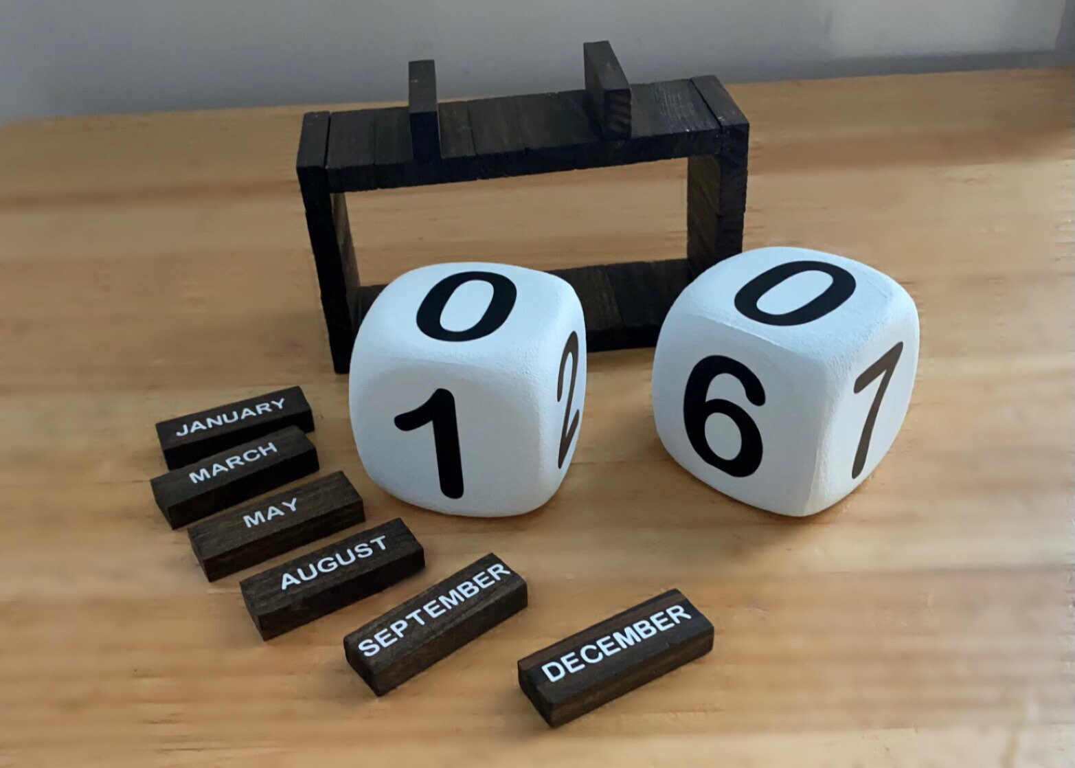 block calendar home decor personalized calendar wooden etsy