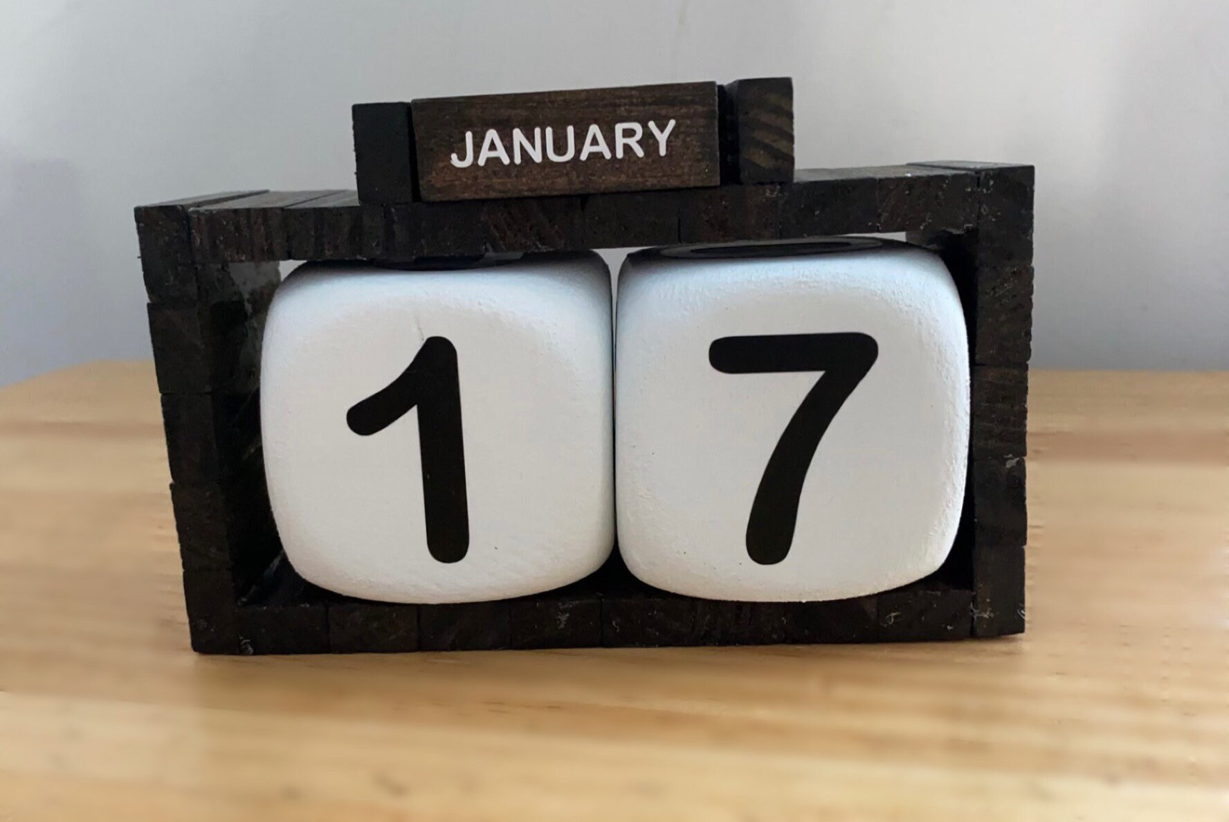 Block Calendar Home Decor Personalized Calendar Wooden Etsy