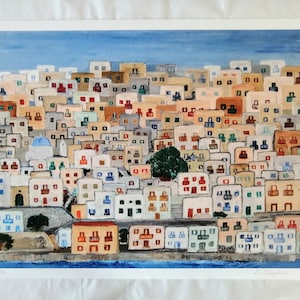 Vibrant Cycladic Village