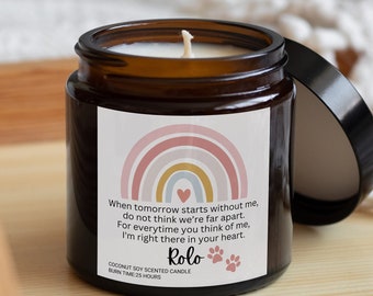 Personalised Pet Remembrance Candle, Pet Memorial Gift, Remembering your pet, Thoughtful Pet Loss Gift, Animal Remembrance