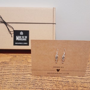 Handmade Champagne Glass Earrings: Sterling Silver Prosecco Gift