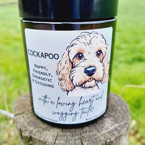 Cockapoo Soy Scented Candle Gift: Happy, Friendly, Energetic - Perfect ...