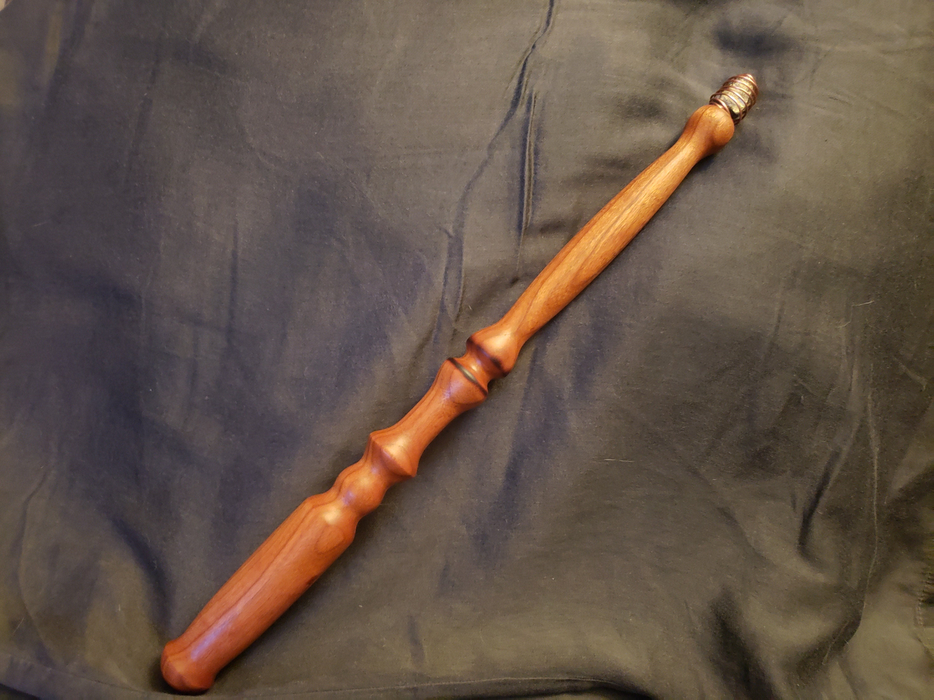 Handturned Wooden Wand Cherry/Pyrite Etsy