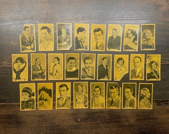 Collection of (25) Godfrey Phillips Collectors Cards // Cinema Stars // London (1934 series of 32)