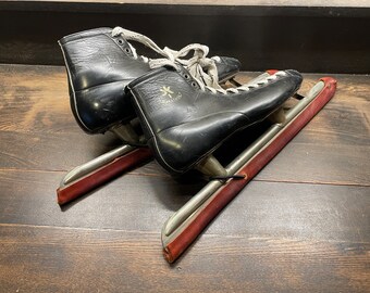 Vintage Marathon Speed Skates with Leather Skate Guards — Size 10.5