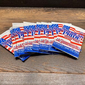 Cartes autocollantes commémoratives American Pride // 8 paquets scellés