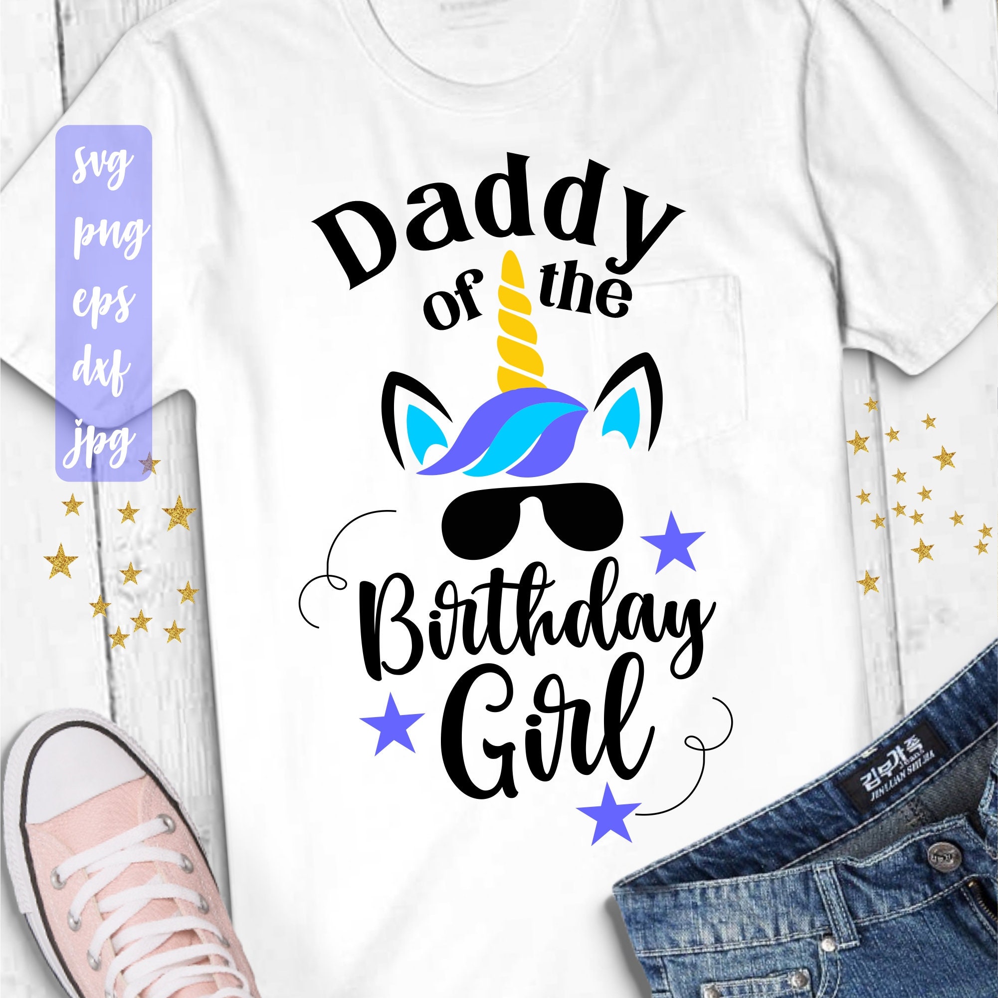 Download Dad Unicorn Birthday Girl Clipart Unicorn SVG Unicorn Face | Etsy