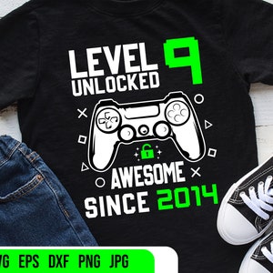 Level 9 Entsperrte svg 9. SVG PNG JPEG Cricut oder Silhouette Cut File