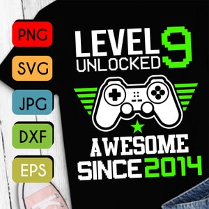 Level 9 Entsperrte svg 9. SVG PNG JPEG Cricut oder Silhouette Cut File
