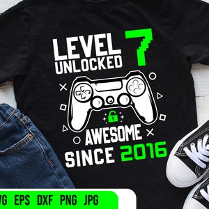 Level 7 Entsperrte svg 7. SVG PNG JPEG Cricut oder Silhouette Cut File