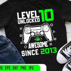 Level 10 Entsperrte svg 10th SVG PNG JPEG Cricut oder Silhouette Cut File