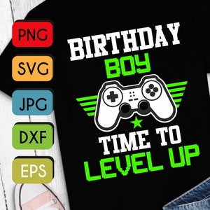 Czas na awans solenizanta Gaming SVG PNG JPEG Cricut lub plik Silhouette Cut