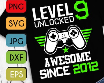 Level 9 Unlocked Svg Etsy