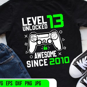 Level 13 Freigeschaltet svg 13. SVG PNG JPEG Cricut oder Silhouette Cut File