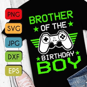 Bruder des Geburtstags jungen SVG PNG JPEG Cricut oder Silhouette geschnitten Datei