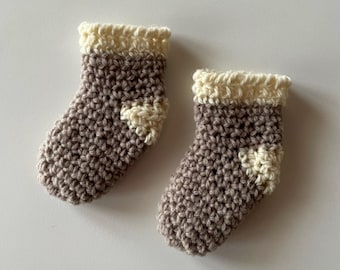 CALZE NEONATO 0-3 mesi UNCINETTO