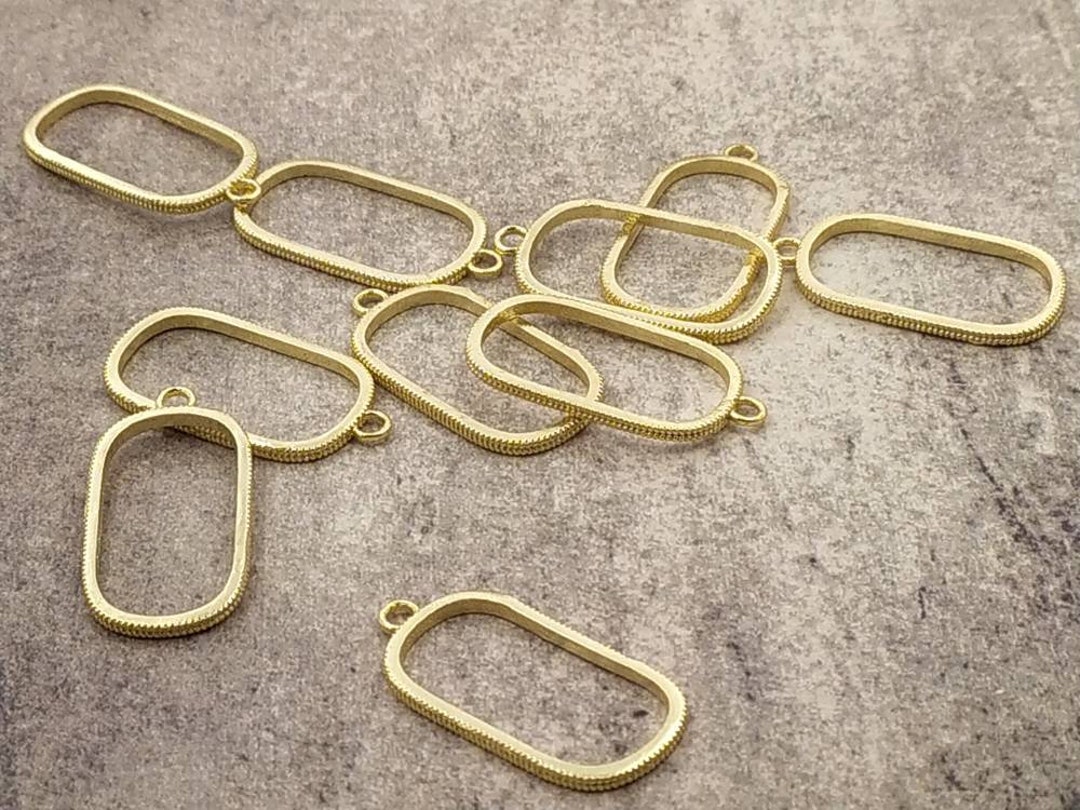 Capsule Frame Brass Capsule Shape Open Back Bezel Frames for Resin Jewelry Making - Etsy