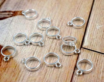10mm Round Bezel Pendant | Brass Frame for Resin Jewelry