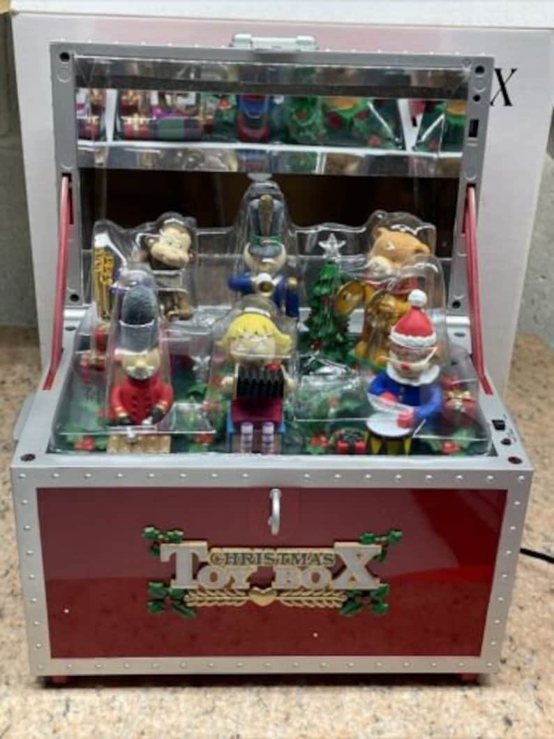 Maisto Christmas Toy Box Animated Illuminated Music Box 1997 Etsy