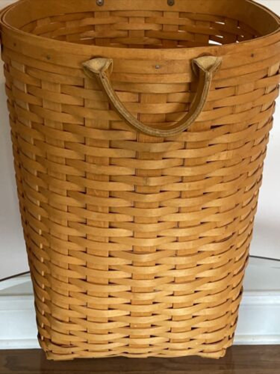 Longaberger Laundry Basket 2002 Hand Woven 16 X 16 X 13 Etsy