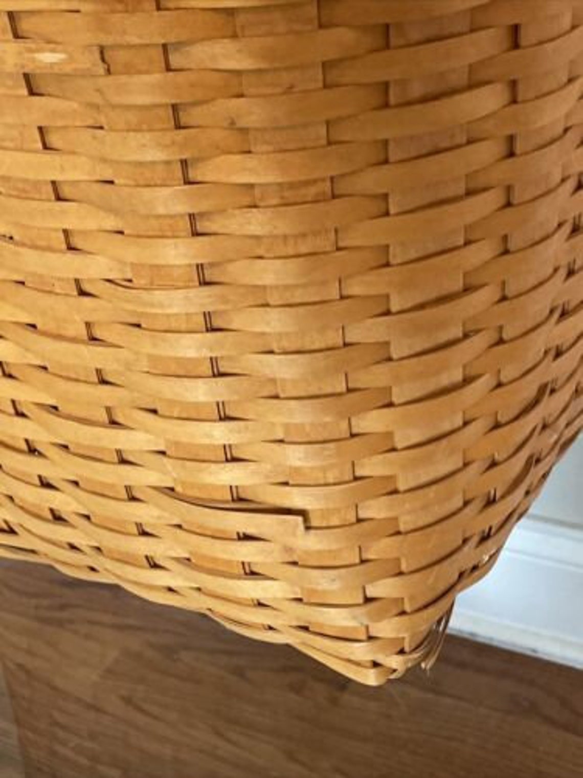Longaberger Laundry Basket 2002 Hand Woven 16 X 16 X 13 Etsy
