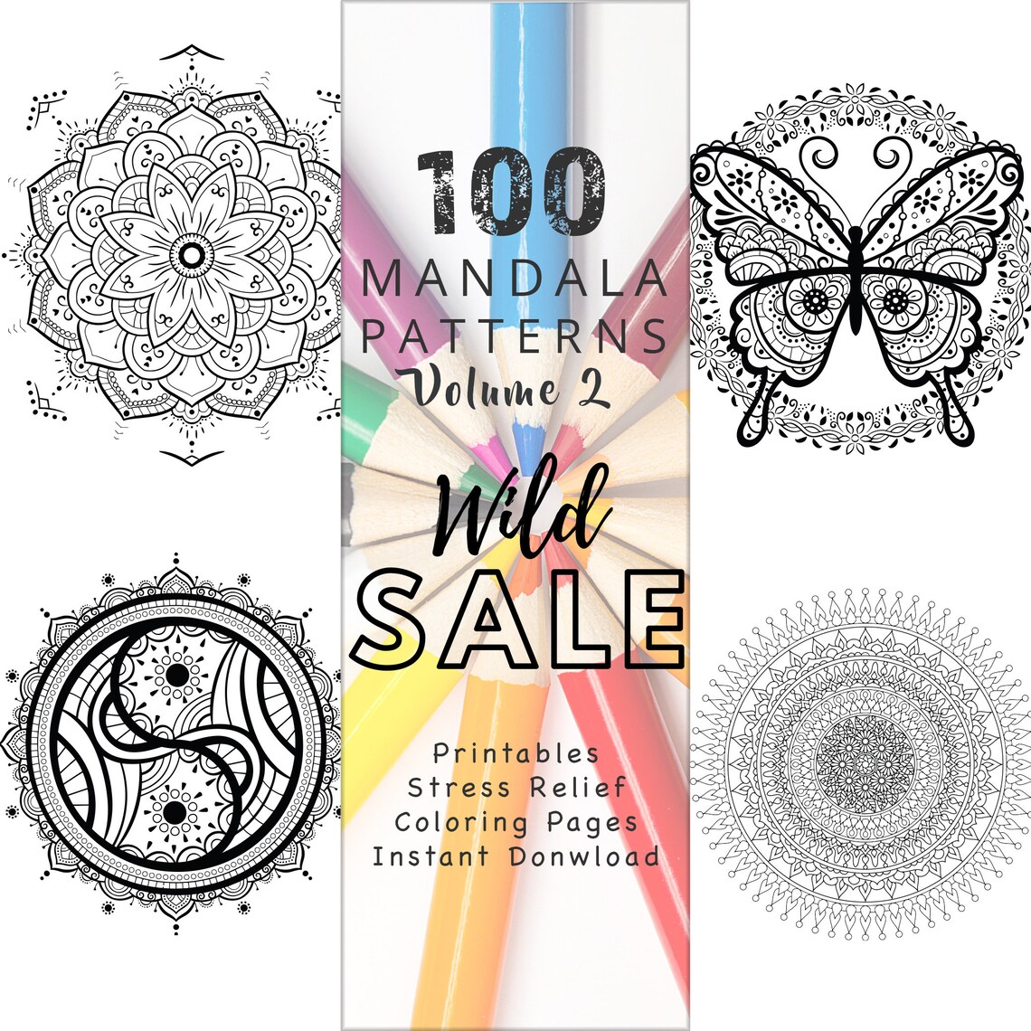 Mandala Patterns Adult Coloring Book Pages Coloring Book - Etsy