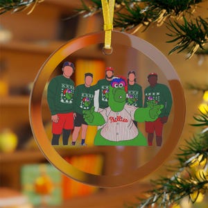 Phanatic & Bryce Harper | Nick Castellano | Philly No One Likes Us We Dont Care | Philadelphia | Dancing our Own | Glass Ornament Christmas