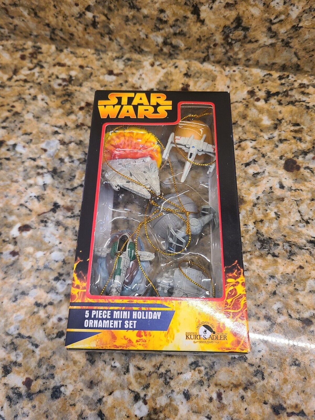 Buy Star Wars 5 Piece Mini Holiday Ornament Set by Kurt Adler With Millenium Falcon Slave 1 X Wing AT AT Online in India Etsy