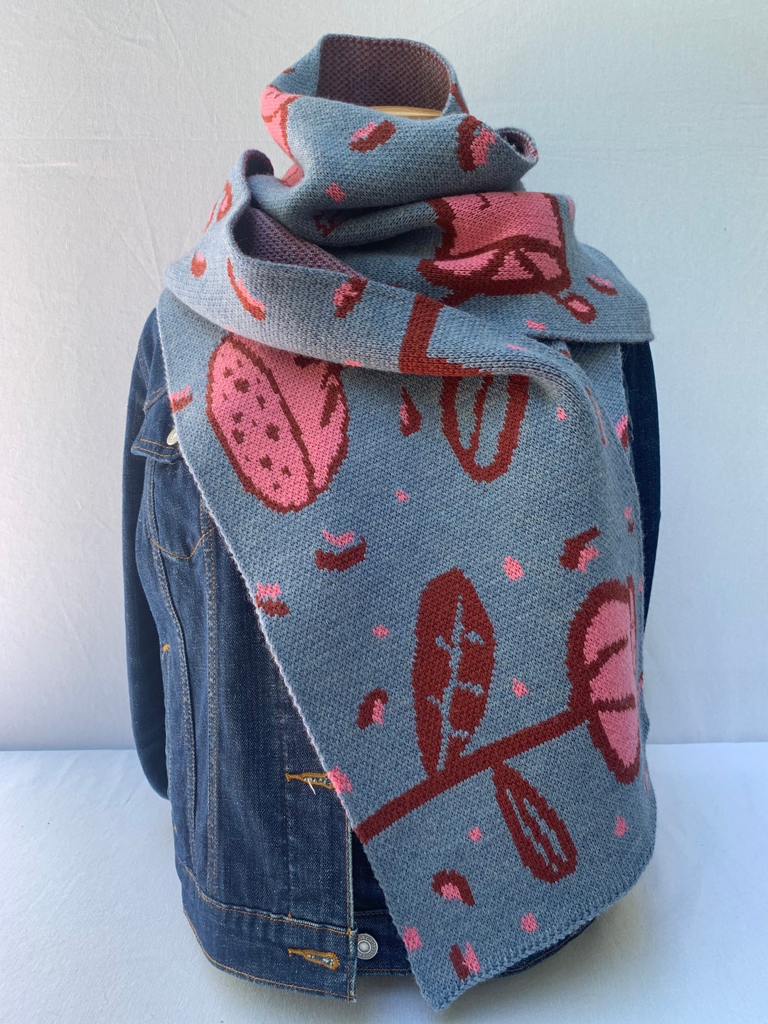Blossom Scarf *limited Edition* 100% Fine Merino Wool - Etsy