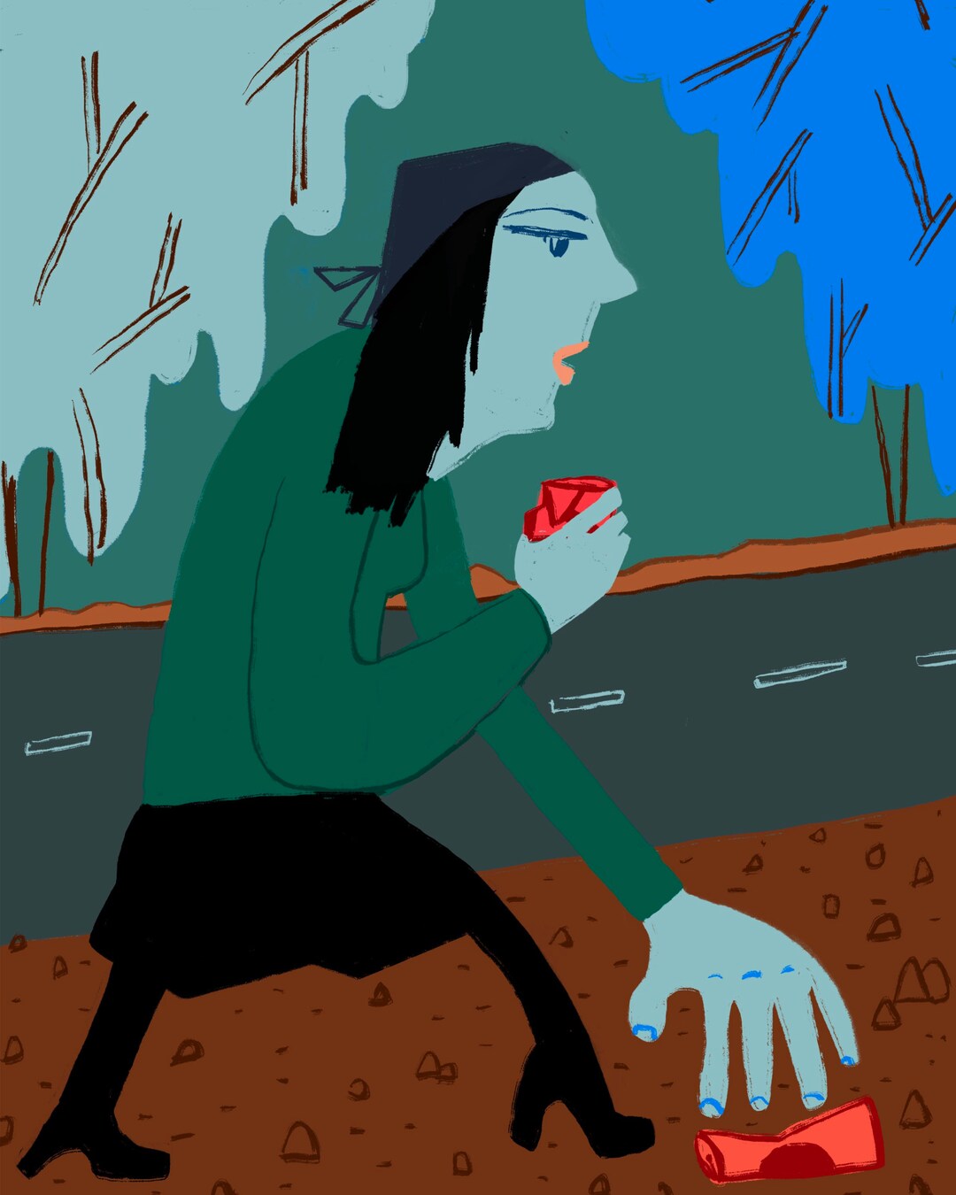 Trash Picker Art Print Etsy