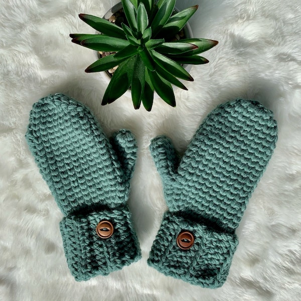 Crochet Mittens for Women, Winter Gifts for Women, Stocking Stuffers for Teenagers, Cozy Gift for Mom, Knitted Mittens for Women