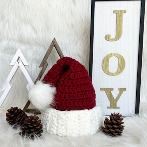 Crochet Santa Hat for Her Yankee Swap Gift for Him Gift Exchange Gifts for Christmas Office Gifts for Staff Holiday Gifts for Boss Etsy