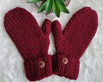 Crochet Mittens for Women, Winter Accessories, Fall Gifts for Her, Christmas Gift for Teacher, Stocking Stuffers for Adults, Warm Mittens