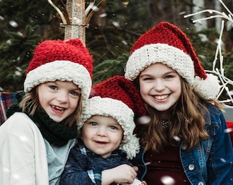 Familien-Weihnachtsmütze, Weihnachtsmütze für Erwachsene, Weihnachtsmützen für Frauen, Familien-Weihnachtsmütze, Herren-Weihnachtsmütze für Ihn