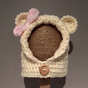Baby Bear Hat, Unisex Baby Gifts, Gender Neutral Baby Gift, Gender Neutral Baby Shower Gift for Girl, Gender Reveal Gift For Baby
