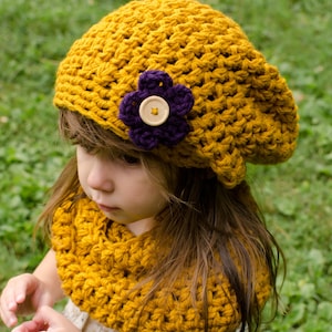 Slouchy Beanie Crochet Pattern, Slouch Beanie Pattern, Easy Crochet Hat Pattern, Slouch Hat Pattern, Girls Crochet Pattern, Fall Crochet