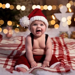 Santa Hat for Baby, Santa Photo Prop, Christmas Hat for Kids, Holiday Photo Props, Baby Christmas Hat, Christmas Gift for Baby, Holiday Hats