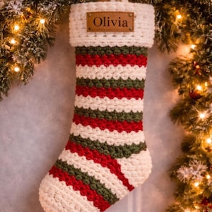 Crochet stocking pattern easy, Christmas stocking pattern, Easy Christmas Crochet Patterns, Large stocking pattern, Christmas sock pattern