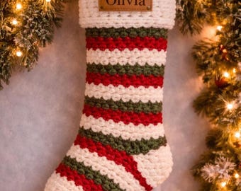 Crochet stocking pattern easy, Christmas stocking pattern, Easy Christmas Crochet Patterns, Large stocking pattern, Christmas sock pattern