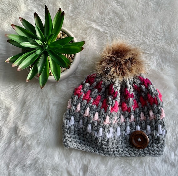 Crochet Handmade Pom Pom Hat How to crochet a beanie / hat (with a pompom) - YouTube main image 3