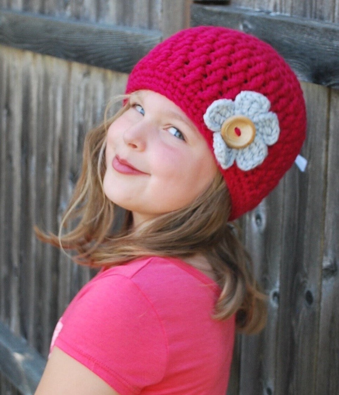 Crochet Flower Beanie, Crochet Beanie Hat, Crochet Beanie Pattern