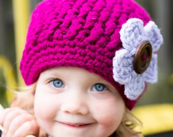 Crochet Winter Hat for Baby Girl, Stocking Stuffers for Teens, Cozy Hat for Girls, 5 Year Old Gifts for Girls, Birthday Gifts for Kids Girls