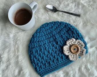 Crochet Chemo Cap Pattern, Crochet Beanie for Cancer Patient, Crochet Gifts for Cancer, Easy Crochet Beanie Pattern for Beginners